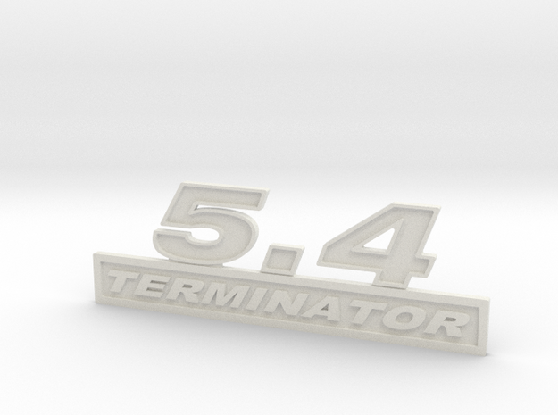 54-TERMINATOR Fender Emblem in White Natural Versatile Plastic