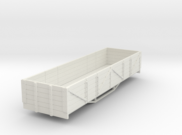 OO9 bogie 5 plank open wagon  in White Natural Versatile Plastic