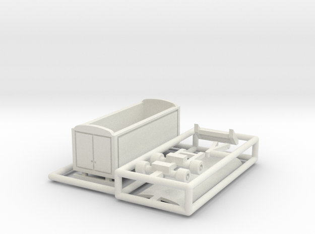 Packwagen 6,5 m - 1:220 (z scale) in White Natural Versatile Plastic