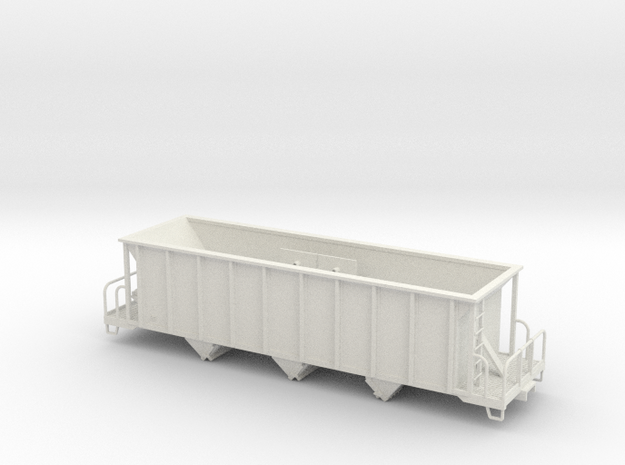 O Scale 1:48 H-7-A/H-9 Hopper in White Natural Versatile Plastic