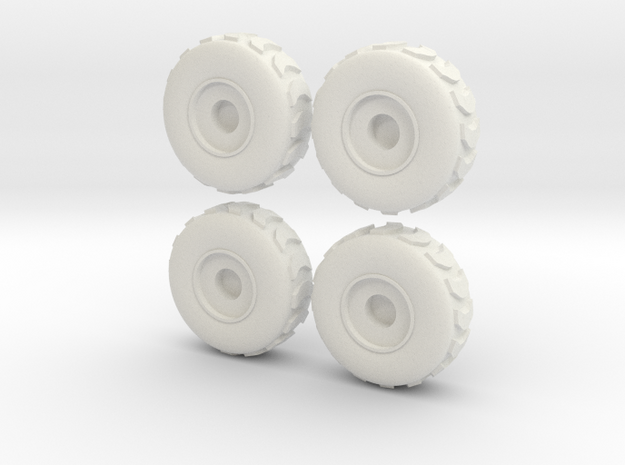 Tire Set 002 - 28mm in White Natural Versatile Plastic