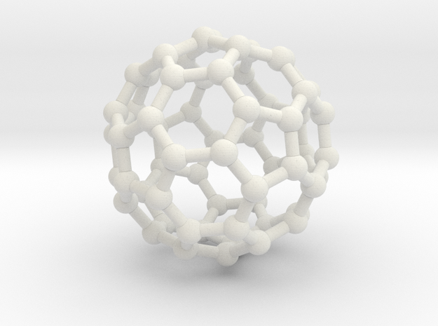 Fullerene (C60) or Buckyball in White Natural Versatile Plastic