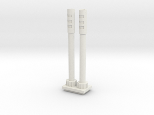 Cannons for Turret in White Natural Versatile Plastic