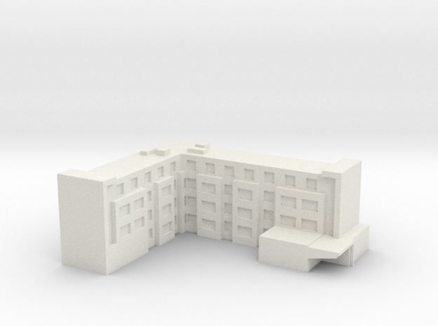 1:400 Airport Hotel 3 in White Natural Versatile Plastic