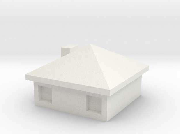 1:400 Simple house in White Natural Versatile Plastic
