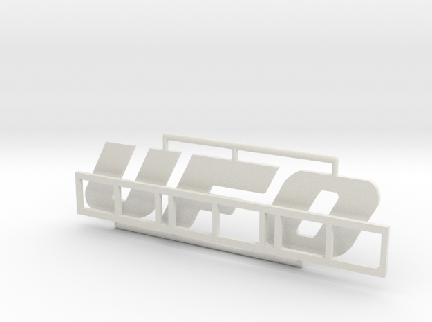 Logo "UFO" für 1:87 (H0 scale) in White Natural Versatile Plastic