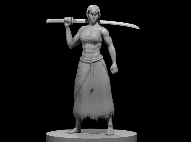 Human Female Kensai Monk 2 in Clear Ultra Fine Detail Plastic