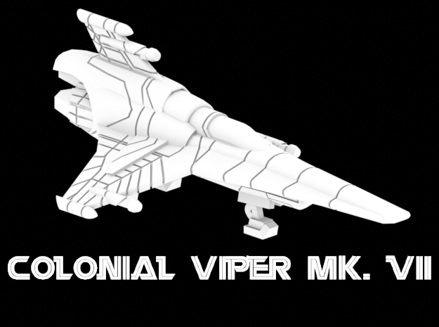 Colonial Viper Mk. VII in White Natural Versatile Plastic: 1:220 - Z