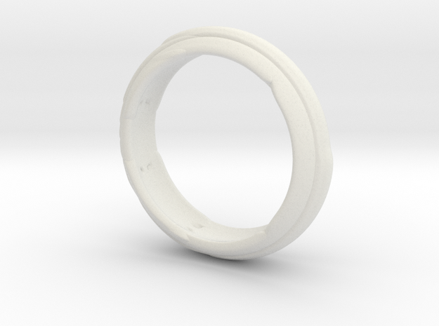 Modern Ring in White Natural Versatile Plastic