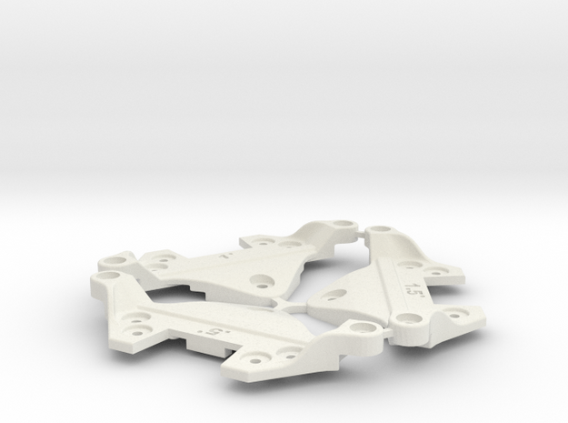 F1 Camber Block Set in White Natural Versatile Plastic