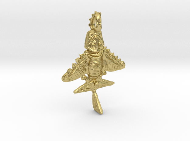 The Golden plane of the Incas in Natural Brass: Small
