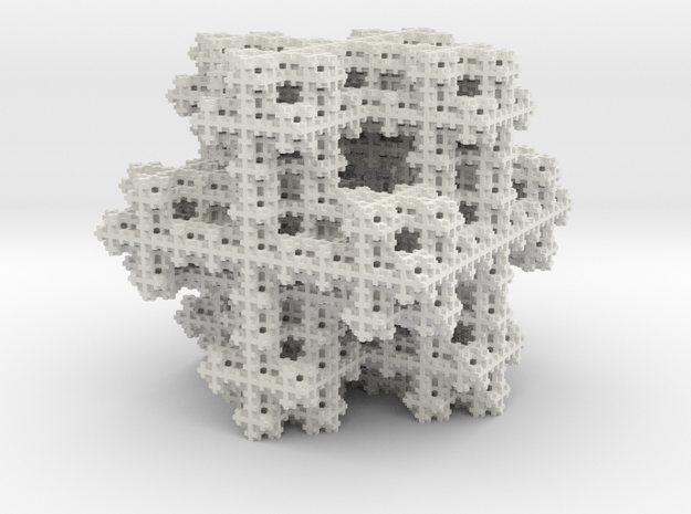 Koch Snowflake sponge in White Natural Versatile Plastic