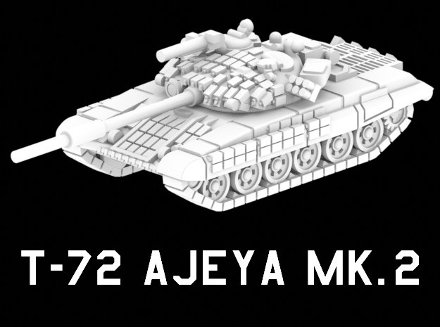 T-72 Ajeya Mk.2 in White Natural Versatile Plastic: 1:220 - Z