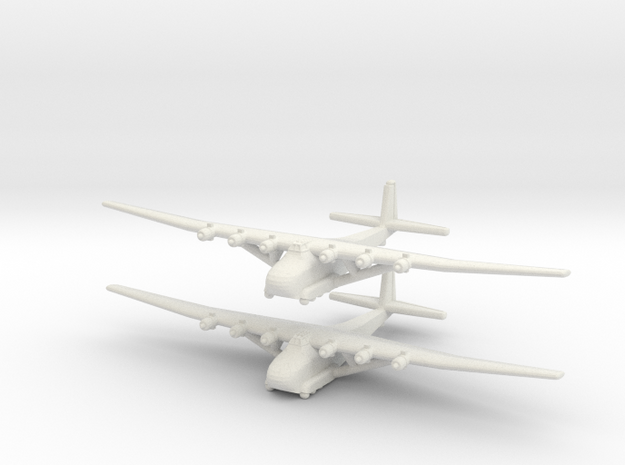 Me-323 (X2) Global War Scale in White Natural Versatile Plastic