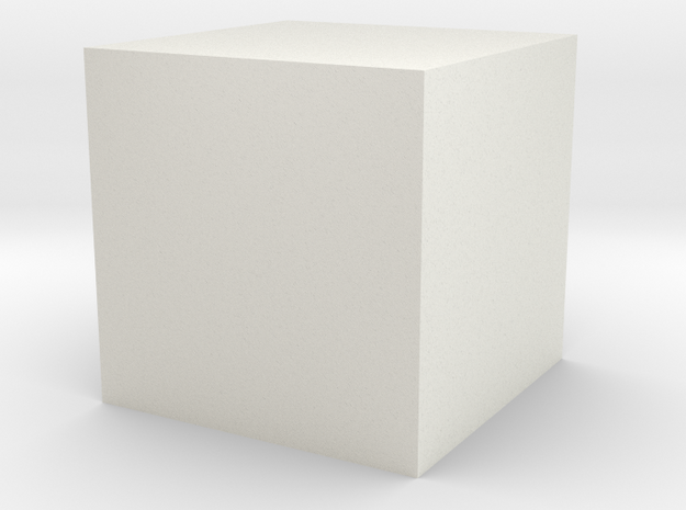 cube-1cm-centered unit-mm.obj in White Natural Versatile Plastic