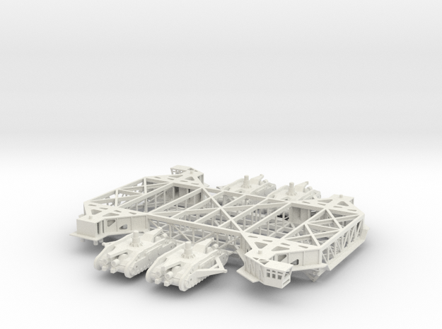 1/144 NASA Shuttle/Saturn Crawler - no deck/tracks in White Natural Versatile Plastic