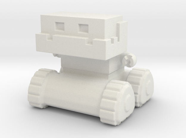 Robot 0052 Jaw Bot Tread Robot v1 in White Natural Versatile Plastic