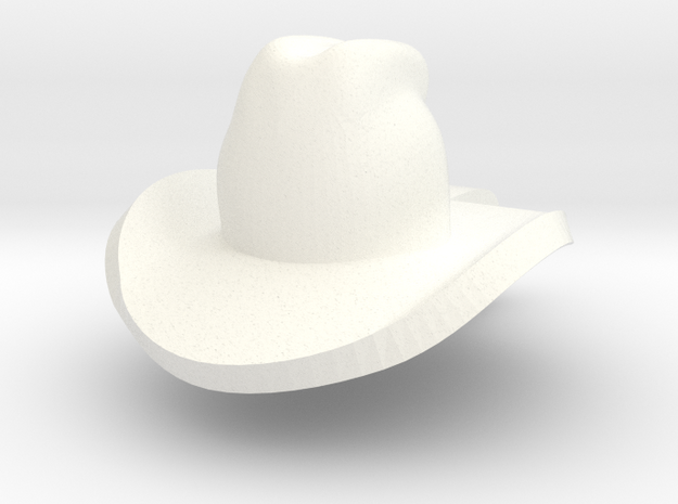 cowboy hat mini in White Processed Versatile Plastic