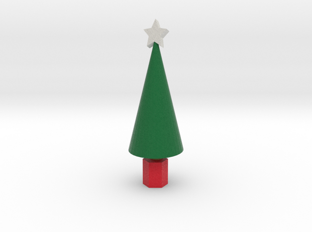 Xmas Tree with star in Full Color Sandstone