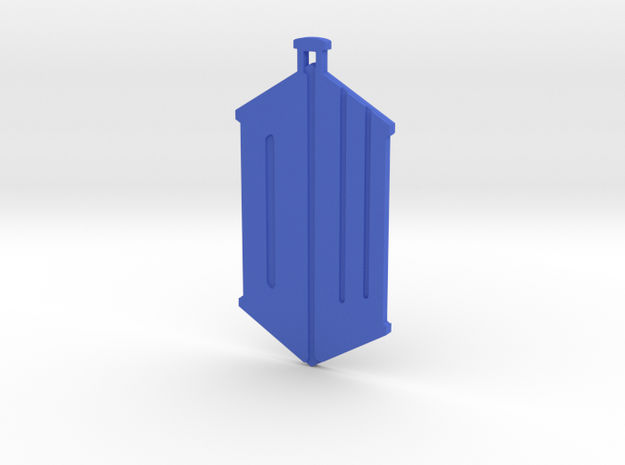 Dr Who Logo Pendant in Blue Processed Versatile Plastic