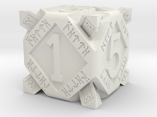 Dwarf dice in White Natural Versatile Plastic