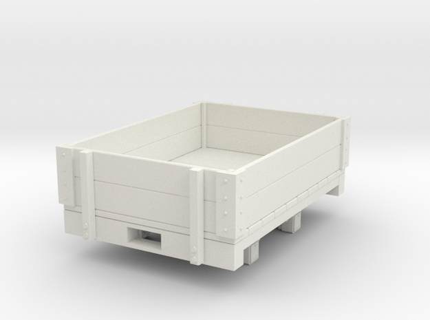 Gn15 low open wagon (short) in White Natural Versatile Plastic