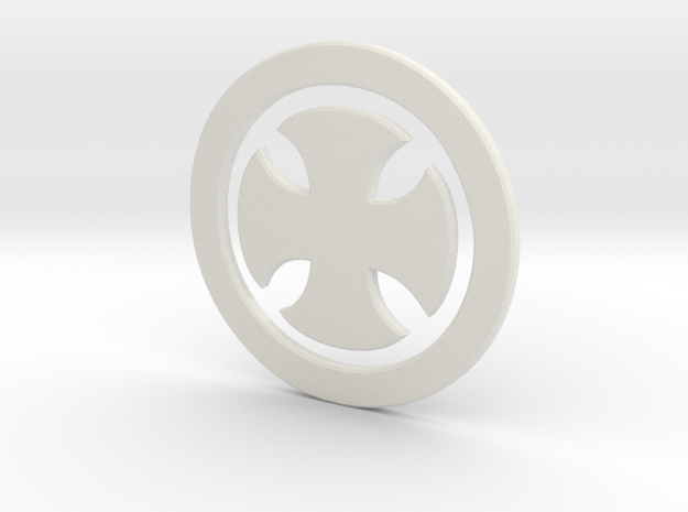 Templarsymbol in White Natural Versatile Plastic