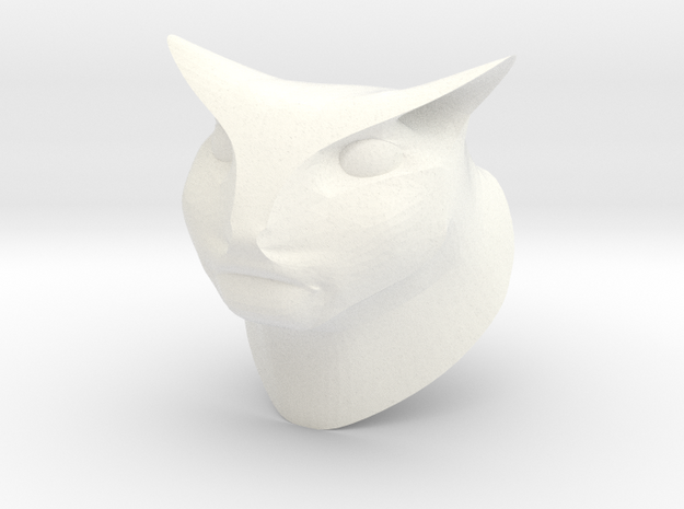 ALDUS the cat pendant in White Processed Versatile Plastic