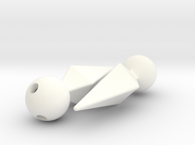 Marik Ishtar Earrings / Ishizu Ishtar Pendants  in White Processed Versatile Plastic