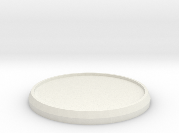 Round Model Base 35mm in White Natural Versatile Plastic