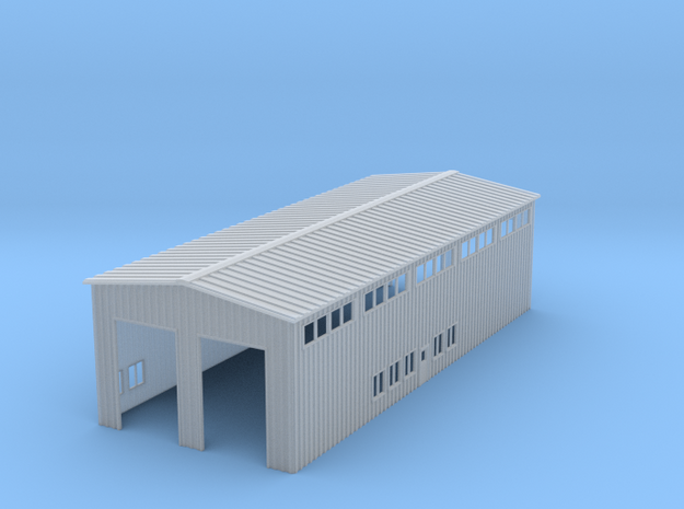 Z Scale Locomotive Shed Without Doors/Roof Details in Tan Fine Detail Plastic