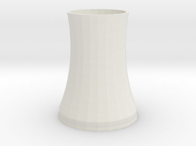 Cooling tower of nuclear power plant 1:1000 in White Natural Versatile Plastic