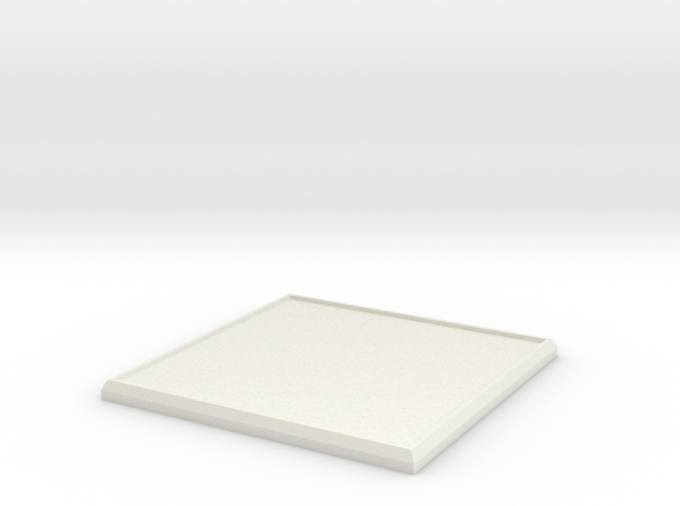 Square Model Base 55mm in White Natural Versatile Plastic