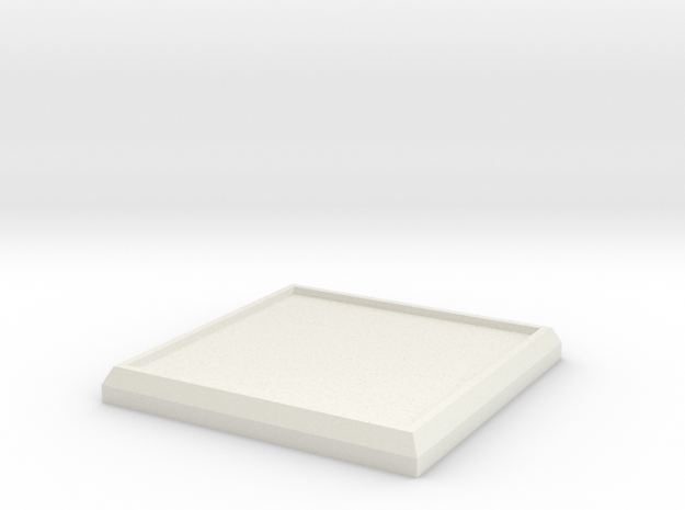 Square Model Base 30mm in White Natural Versatile Plastic