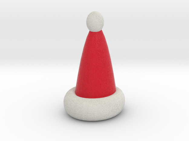 hollow santa hat in Full Color Sandstone