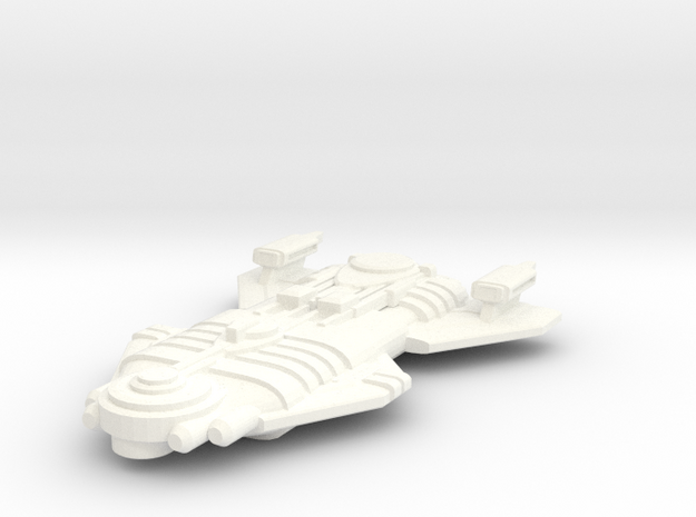 Malkorian Starship in White Processed Versatile Plastic