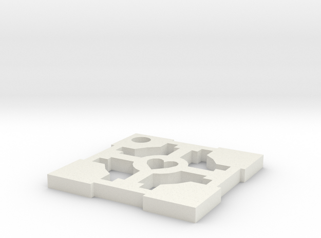 cube key in White Natural Versatile Plastic