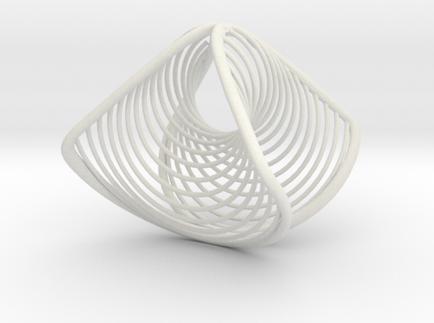 Wearables | ring | concave convex | size K in White Natural Versatile Plastic