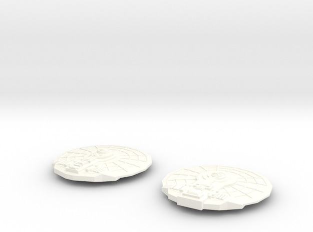 Saucers in White Processed Versatile Plastic