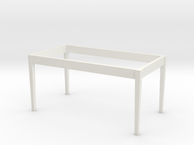 1:24 Dining Room Table Base in White Natural Versatile Plastic