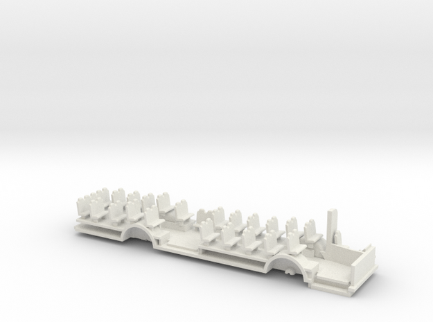 Chassis for Volvo B10m In H0 scale in White Natural Versatile Plastic