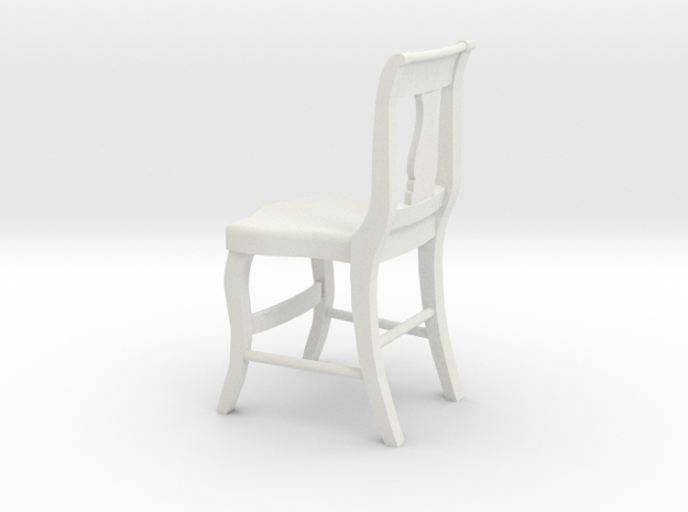 1:24 Wood Chair 1 (Not Full Size) in White Natural Versatile Plastic