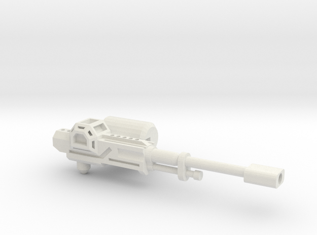 Transformers Rail Gun in White Natural Versatile Plastic