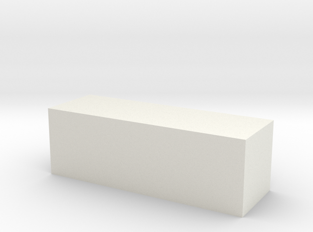 Block 2x2x6 in White Natural Versatile Plastic