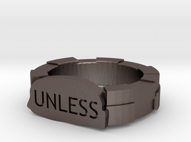 UNLESS Lorax ring in Polished Bronzed Silver Steel