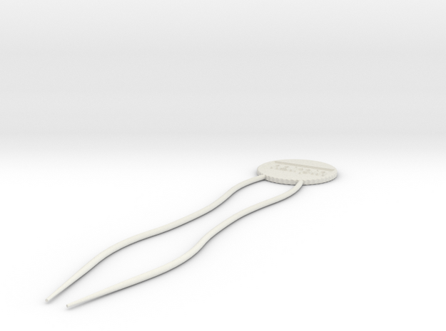 by kelecrea, engraved:  hairpin in White Natural Versatile Plastic