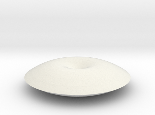Unduliod disk in White Natural Versatile Plastic