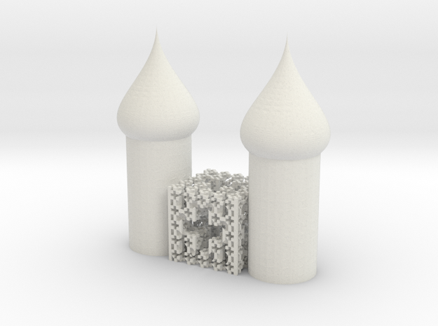 Fractal cathedral in White Natural Versatile Plastic