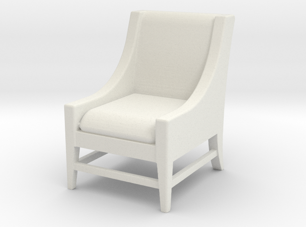 1:24 Slipper Chair in White Natural Versatile Plastic