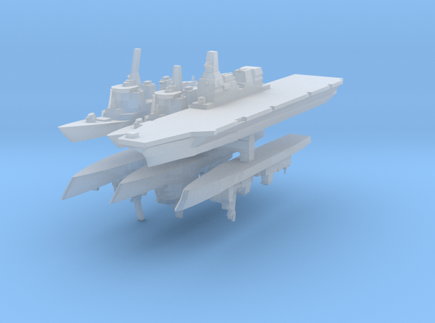 JMSDF Fleet Pack 1:6000 (6 Ships) in Tan Fine Detail Plastic